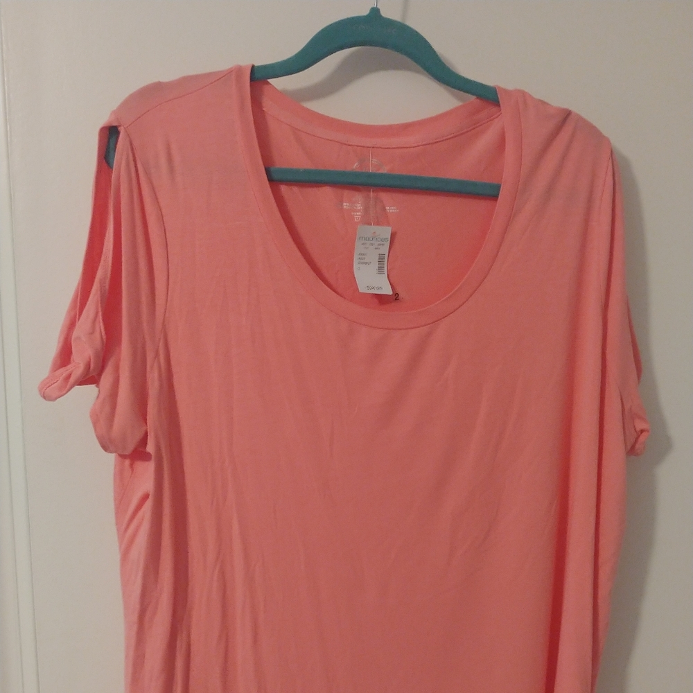 Basic 24/7 brand from Maurice's. Super soft. Peach